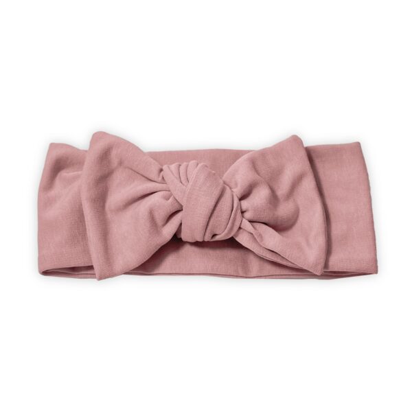 Dusty rose spalvos galvajuostė su kaspinu