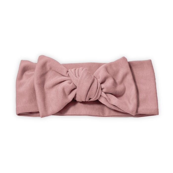 Dusty rose spalvos galvajuostė su kaspinu