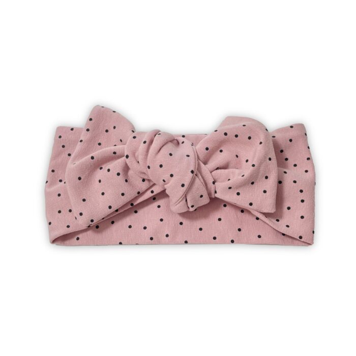 Dusty rose spalvos galvajuostė su kaspinu