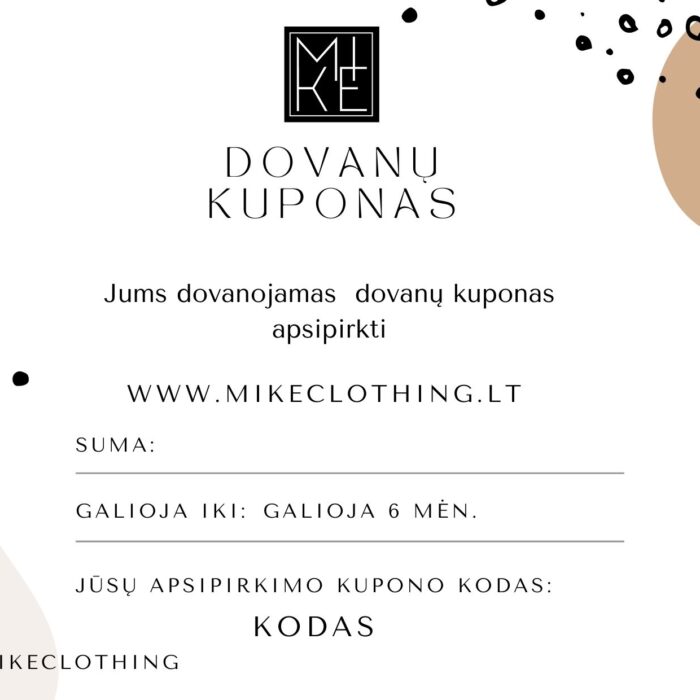 Mikeclothing elektroninis dovanų kuponas